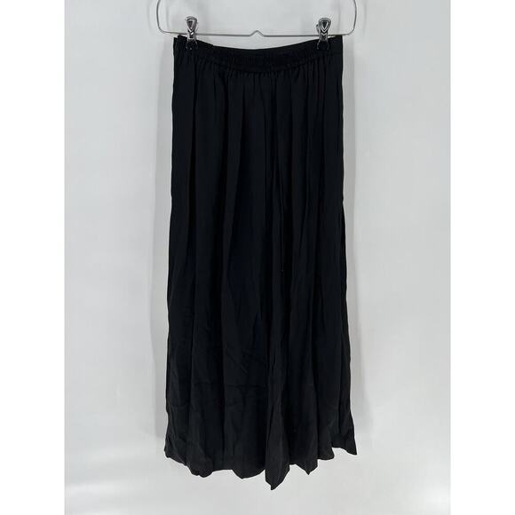 Gianni Sport Vintage Skirt Womens 4 Small Black Stretchy Pleated Midi Length - Picture 8 of 12